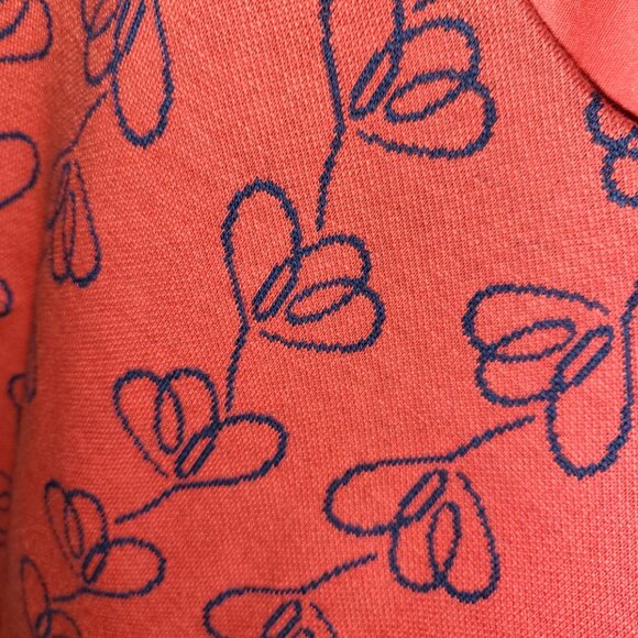 Boden Newlyn Jersey Jacquard Dress Cotton Blend Red & Navy Sz 8L - Picture 3 of 16